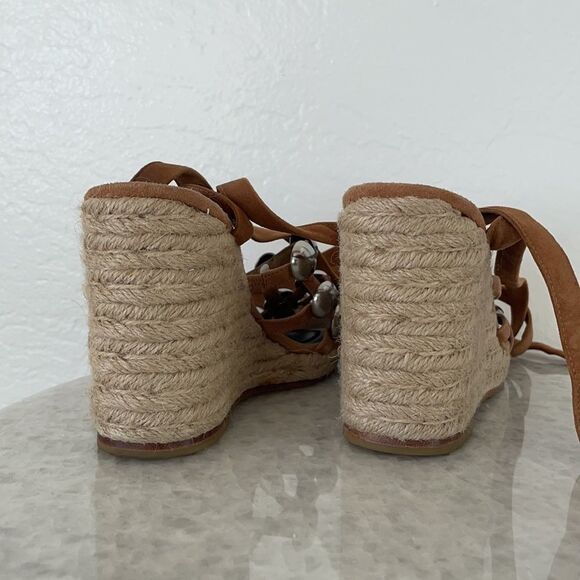 MOVING SALE EVERYTHING MUS GO - Alexander Wang Taylor Suede Wrap Wedge Sandal - Picture 6 of 12